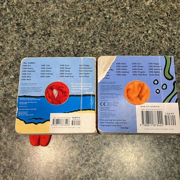 3/$12 Chronicle Kids Finger Puppet Board Books (x2) - Picture 3 of 3